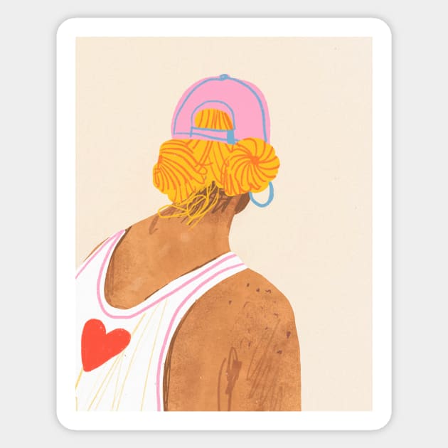 Baseball Girl Sticker by Gigi Rosado